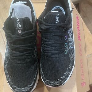 Ryka Devotion X Black and White Walking Athletic Shoes